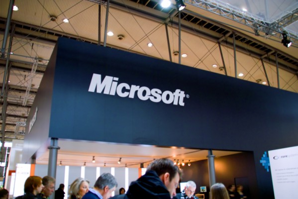 Microsofts monter på CEBIT-mässan